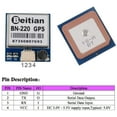 thumbnail image 2 of DIYmalls BN-220 Module GPS TTL Double GPS Glonass avec Flash + Antenne GPS Passive pour Arduino Raspberry Pi Pixhawk CC3D, 2 of 5