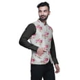 thumbnail image 3 of Atasi Floral Mens Casual Jackets Lightweight Partywear Indian Waistcoat Printed Nehru Jacket-X-Large, 3 of 6