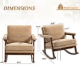 thumbnail image 2 of Timbernest Rocking Chair Accent Chair Reading Armchair for Living Room, Bedroom, Sunroom, Khaki, 2 of 9