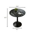 thumbnail image 7 of Miniyam 23.6" Round Dining Table, Small Wood Breakfast Table for Apartment, Kitchen or Studio, Modern Compact Dining Table for 2, Black Marble, 7 of 7