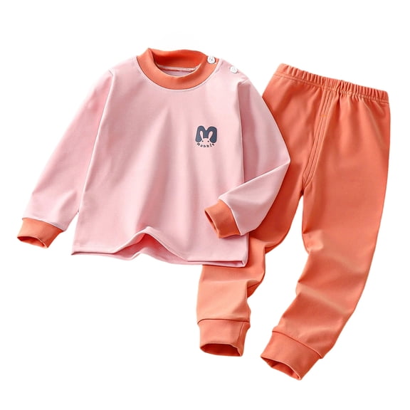 CONZONE Toddler Girls Outfits 2 Piece Set Long Sleeve Cartoon Graphic Tops and Jogger Pants Soft Fall Winter Loungewear Clothes for Girls Size 3-4 Years