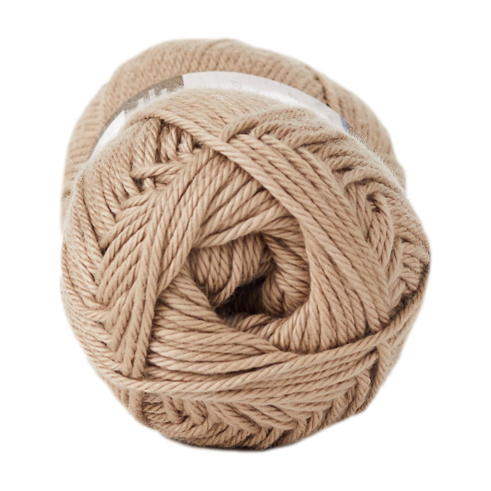 (2 pack) Mainstays 100% Cotton Yarn - Brown Stone Beige- 3.5oz 180yds - 4 Medium Weight