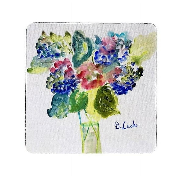 Betsy Drake CT1422 Vase of Hydrangeas Coaster - Set of 4