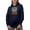 Navy Blue, variant on I'm a Running Mom, Just Like a Normal Mom Except Much Cooler - Runner Mother, Black Hooded Sweatshirt or Hoodie, Medium