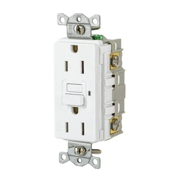 Hubbell GFRWR15W Wiring Device GFCI Receptacle, 125 VAC, 15 A, White