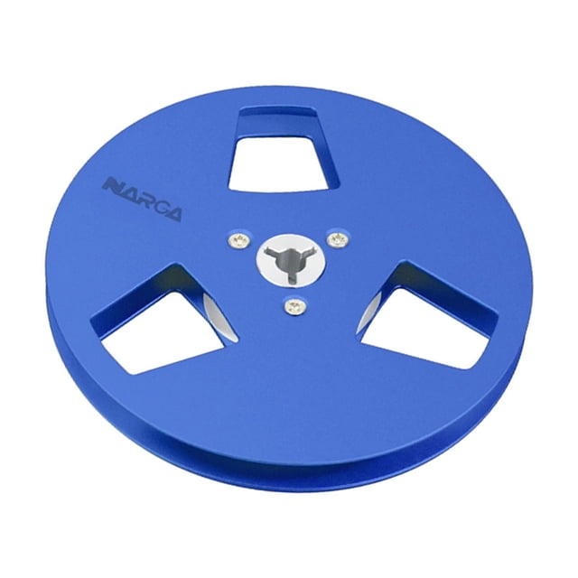Monstrate Las piezas vacías del carrete de la cinta del carrete resistente a la corrosión 1/4 son carrete vacío para el carrete a los agujeros Sistemas de cine en casa Azul