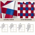 thumbnail image 5 of Swag Valance Curtains for Windows, 4th of July Light Filtering Kitchen Curtains, Independence Day Red Blue White Plaid Checkered Window Treatment Valances for Living Room, 36x36 - 2 PCS, 5 of 9