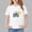 White, variant on Spazoro Girls T-Shirts Tee, Cute Print 100%Cotton Short Sleeve Crew Neck Casual Tops for Kids Purple Size 6
