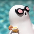 thumbnail image 7 of Summerween Ariana Ghost Flamingo Float Decor Lightweight Tabletop Garden Decoration For Themed Halloween Parties, 7 of 7