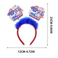thumbnail image 2 of ZhangC 4th of July Patriotic Headband, Independent Day Red White and Blue Headband Decoration, 250th Anniversary Patriotic Accessories, Gifts for Women, 2 of 6