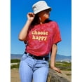 thumbnail image 2 of Choose Happy Groovy Style Tie Dye Crystal Women -Image by Shutterstock, Female x-Large, 2 of 4