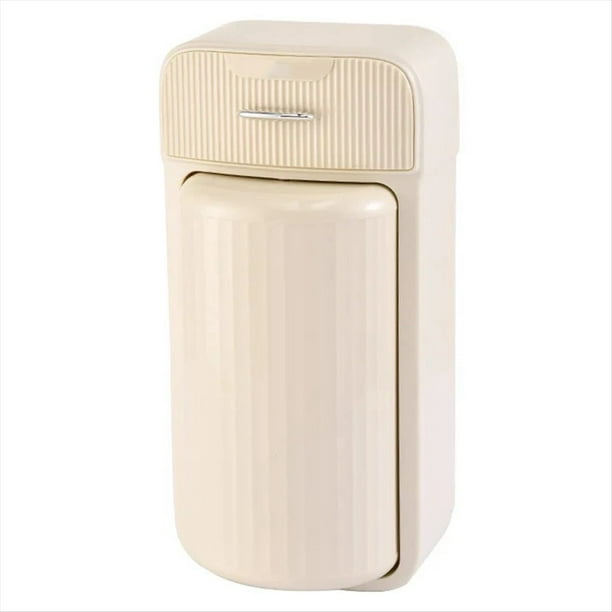 Caja para Guardar Brochas de Maquillaje, Cremas Faciales, Cosméticos, Tocador, Montaje en Pared, para Baño, Color Crema y .