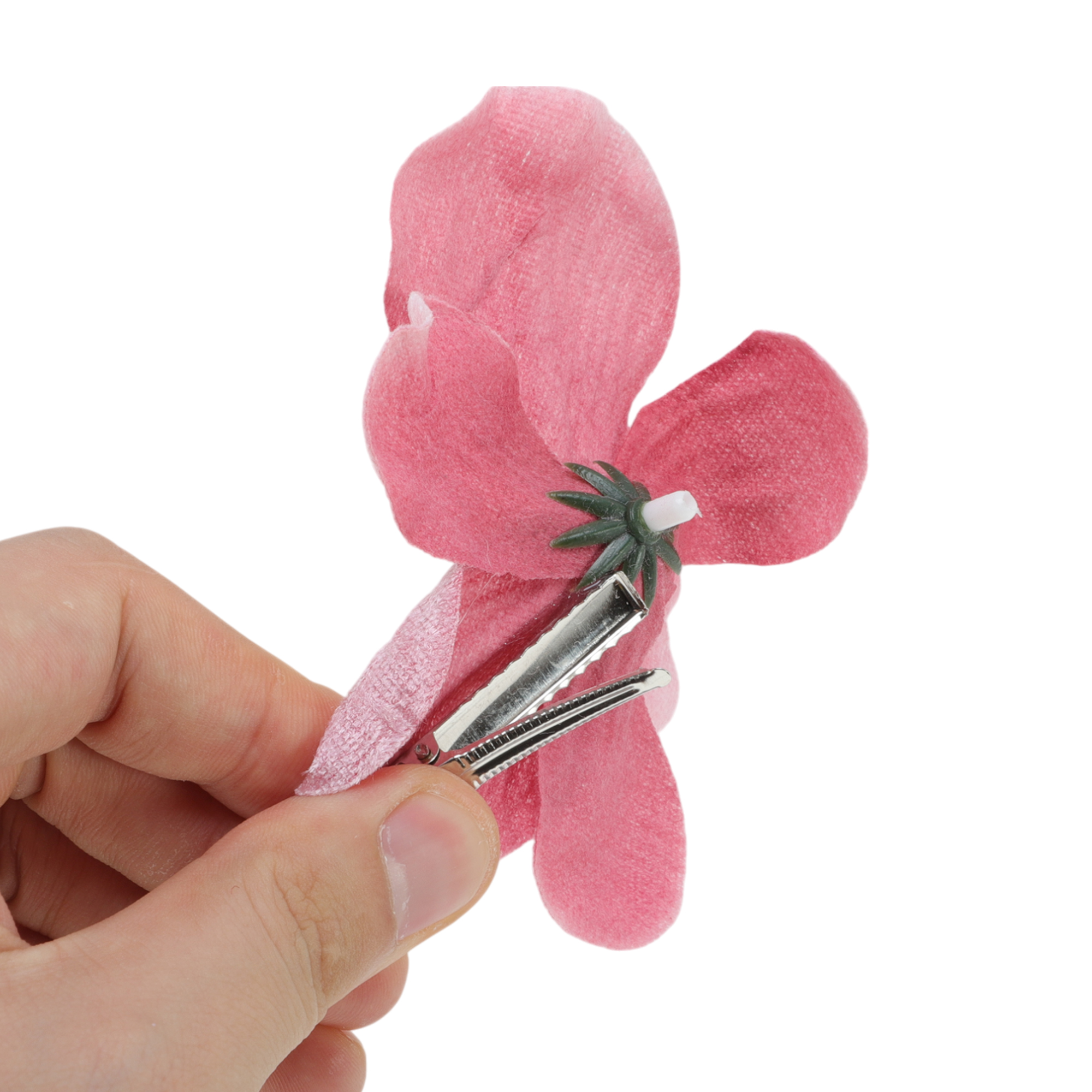 Unique Bargains 2Pcs Wind Butterfly Flowers Hair Clip Fashionable Hairstyles Pink