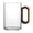 Clear, variant on Glass Mug with Walnut Handle, 11.8Oz Clear Borosilicate Glass Coffee Mug Tea Cup for Home Office