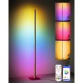 thumbnail image 1 of Lampe sur Pied Dorée avec Télécommande, Lampe d'Angle LED RVB en Aluminium avec Alexa, Lampe sur Pied 1600 Lumens avec Synchronisation Musicale Bricolage et 16 Millions de Couleurs, Gradation Intelligente, 1 of 7