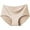 Beige, variant on Women's Plus Size Ice Silk Seamless Mid Waist Solid Color One-Piece Triangle Panties Breathable Plus Size Panties Beige,S