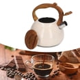 thumbnail image 1 of Small Kettle, Rust Resistant Whistling Tea Kettle Even Heat Distribution 304 Stainless Steel  for Gas Stove, 1 of 7