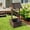 Brown + Polypropylene, variant on Outdoor Wooden Wishing Well Fountain with Adjustable Water Flow, Rustic Waterfall for Backyard Patio Garden Lawn, Carbonized Finish, Brown