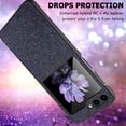 thumbnail image 4 of Compatible Samsung Galaxy Z Flip 5 Case with Screen Protector,Luxury Diamond Shockproof Galaxy Z Flip 5 Cover,Slim Sparkle Bling Samsung Z Flip 5 Case for Samsung Galaxy Z Flip 5 5G Case Black, 4 of 7