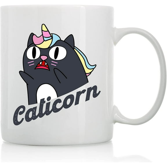Caticorn Mug - 11oz and 15oz Funny Cat Coffee Mugs - The Best Funny Gift for Cat Lovers Friends and Colleagues - Coffee Mugs and Cups with Sayings by