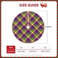 thumbnail image 4 of Kll Mardi Gras Plaid Christmas Tree Skirt 48",Party Decorations Farmhouse For Christmas Decorations Holiday Party, 4 of 8
