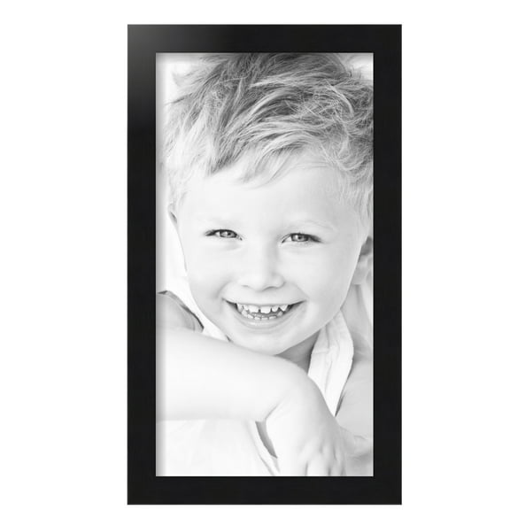 ArtToFrames 10x19 inch Black Steel Picture Frame, Black MDF Poster Frame (4639)