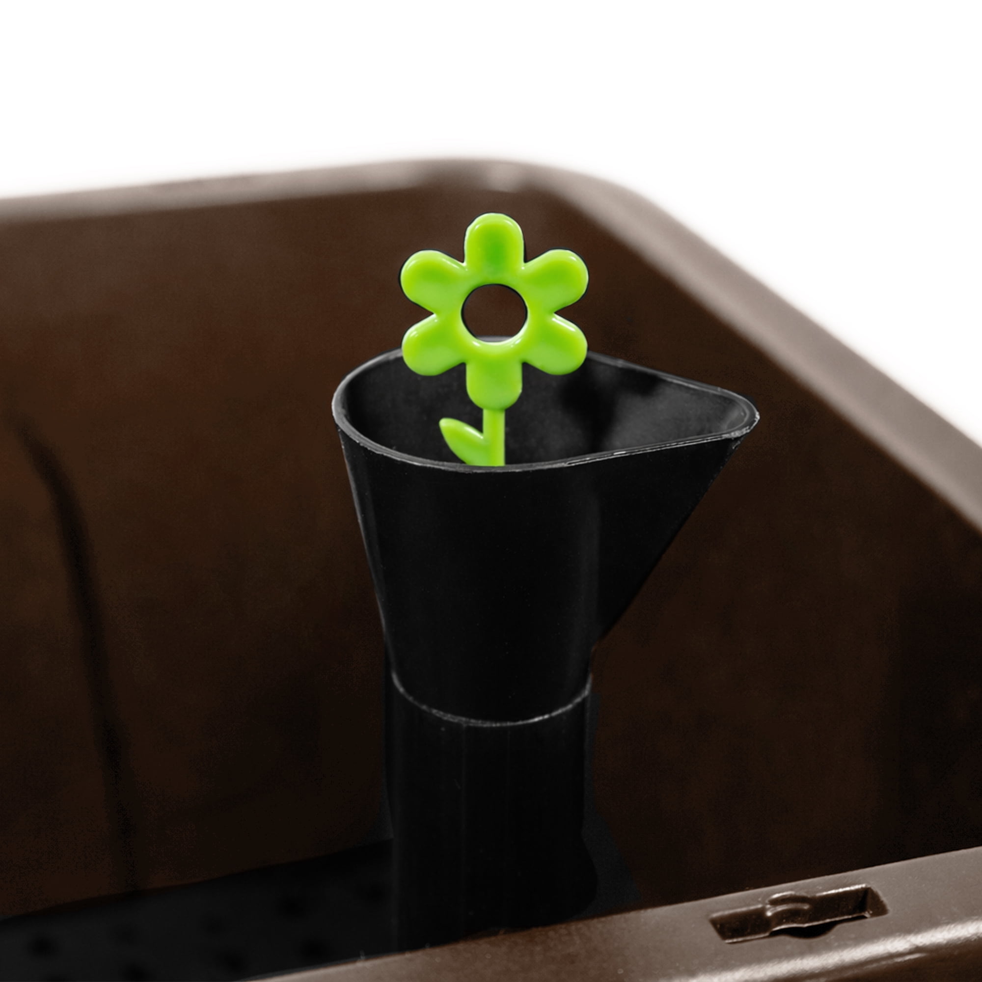 Garden Elements Elevated Self-Watering Garden Bed with Ventilated Grow Dome — Black, 45L
