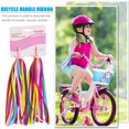 thumbnail image 1 of 2x banderines con borlas para manillar de bicicleta, cinta para bicicleta para niños (amarillo y rosa), 1 of 6