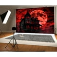 thumbnail image 5 of 7 x 5 ft Happy Halloween Castle Photography Backdrop Horror Graveyard Castle Full Night Moon Background for Kids Adult Family Party Decorations Halloween Backdrops, 5 of 5