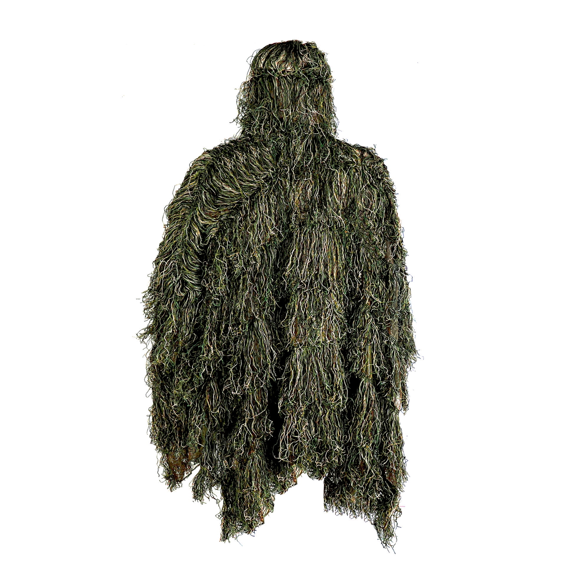 AUSCAMOTEK Ghillie Suit Poncho for Hunting Bird Watch Gilly Camouflage Cloak Green