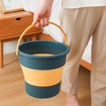 thumbnail image 2 of 1pc Convenient Folding Bucket Car Folding Bucket Folding Fishing Bucket Folding Telescopic Thickened Plastic Bucket, 2 of 4