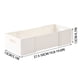 thumbnail image 3 of Caja de almacenamiento retráctil con compartimentos y divisor ajustable | Organizador de plástico blanco de 27,5 x 13 x 12 cm | Cajón para vajilla, papelería y maquillaje, extensible, con patas, 3 of 6