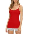 thumbnail image 3 of Xucatan Tank With Built In Bra Tops for Women Shelf Bra Adjustable Spaghetti Strap Tank Top Basic Cami Undershirt Gift, 3 of 4