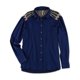 thumbnail image 1 of Free People - Camiseta con botones para mujer, color azul, pequeña, 1 of 1