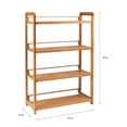 thumbnail image 3 of Organize It All Deluxe 4 Tier Bamboo Storage Shelf Unit, 3 of 6