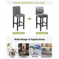 thumbnail image 3 of Modern Black Grey Bar Stool Covers Set of 2, Abstract Geometric Lines Textured Stretch Washable Bar Chair Covers with Backs, Removable Pub Counter Height Chair Cover for Kitchen Dining Room Cafe, 3 of 7