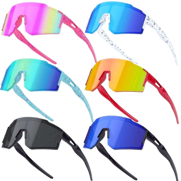 6PACK Baseball Sunglasses for boys girls Kids Sunglasses