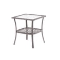 thumbnail image 2 of Patio Water Rippled Glass Side Table, Gray Rattan, 2 of 4