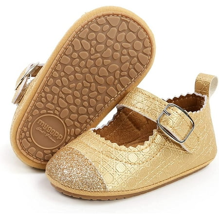 Baby Girl Shoes Non Slip Soft Sole PU Leather Infant Toddler Mary Jane Flats First Walker Crib Dress Oxford Shoes 3-18 Months