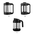 thumbnail image 4 of Cafetière Résistante à la Chaleur, Réutilisable, Lavable, Antidérapante, en Acier Inoxydable PP, avec Poignée 1100ML, 4 of 9