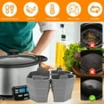 thumbnail image 4 of 3 Pcs Silicone Slow Cooker Divider Liners for 6 QT Pot  Black, 4 of 9