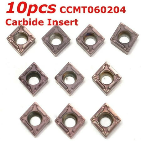 

10pcs Carbide Inserts CCMT060204 Roughing Semi Finishing For Holder Turning Tool