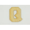 thumbnail image 1 of 1 Pc, 4 Inch X 1/4 Inch Thick Collegiate Font Wood Letters Q Easy To Paint Or Decorate For Indoor Use Only, 1 of 2