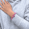 thumbnail image 4 of Butterfly Bracelets for Women, Handmade Glass Beaded Stretch Bracelet, Birthday Christmas Jewelry Gift for Her, Pink, 1 pc, 4 of 11