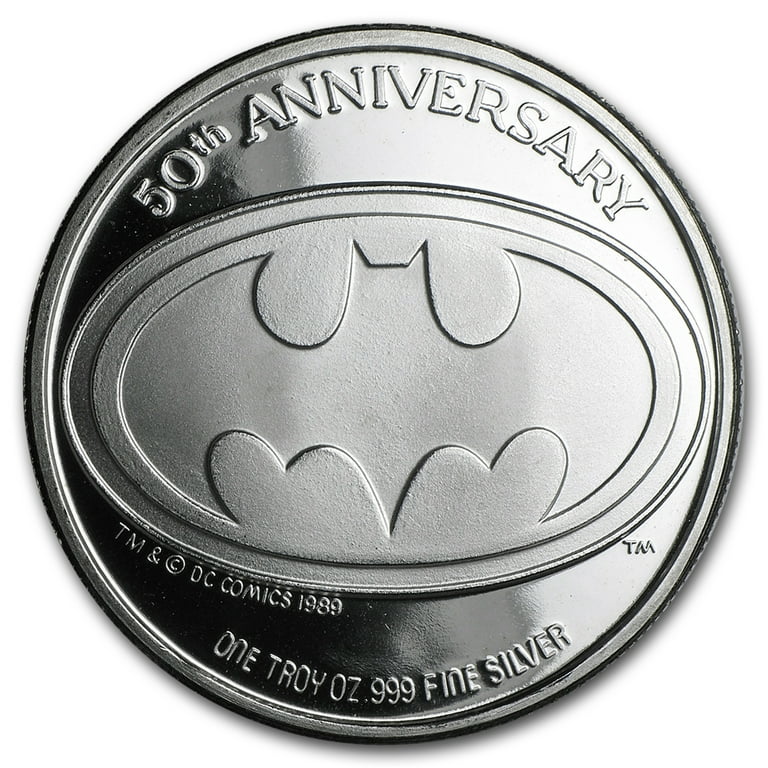 1 oz Silver Round - BATMAN (50th Anniversary, Random Motif