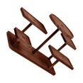 thumbnail image 4 of Maoww Display Riser Sturdy Tabletop Tiered Tray Figure Makeup Dolls Wood Plain for Collection Walnut 29.5x13x21cm, 4 of 6