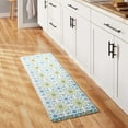 thumbnail image 2 of FIESTA Postiano Tiles Geo Textured Anti-Fatigue Comfort Kitchen Runner Mat, Non-Slip Floor Mat, Padded Standing Desk Mat, Blue/Green/White, 20"x55", 2 of 6