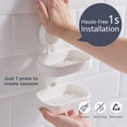 thumbnail image 2 of Double Seifenschale mit Saugnapf, Seifenhalter, starker Schwammhalter für Dusche, Badewanne, Badewanne, kein Bohren, abnehmbar, 2 of 5