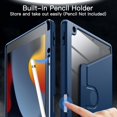 thumbnail image 5 of JETech Rotating Case for iPad 9/8/7 (10.2-Inch, 2021/2020/2019 Model, 9th/8th/7th Generation) with Pencil Holder, 360 Degree Rotation Protective Stand Cover Clear Back, Auto Wake/Sleep (Navy), 5 of 7