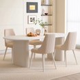 thumbnail image 3 of Oval Dining Table Hall Kitchen Island Mobile End Console Table Dinning Center Restaurant Juegos De Comedor Hotel Furniture SQC My Lux Decor Round, 3 of 11